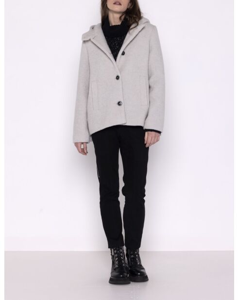 Korte jas van Cormoz in bouclette van steenwolmix