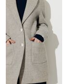 Mantel Fraxinus aus grauer Wolle