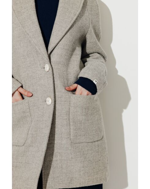 Abrigo Fraxinus de lana gris