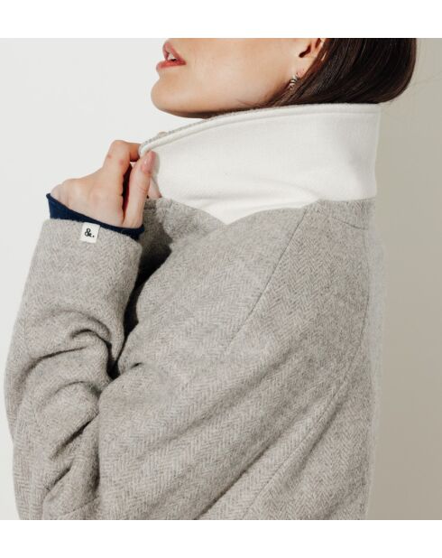 Mantel Fraxinus aus grauer Wolle