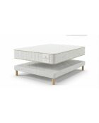 Pack Magal Matratze 30 cm mit weißem Lattenrost — 140 x 190 cm