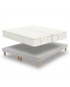 Packung 2 Magal-Matratzen 30 cm+2 weiße Lattenroste — 2 x 90 x 200 cm