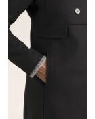 Cappotto Chabottes da donna in panno di lana nero