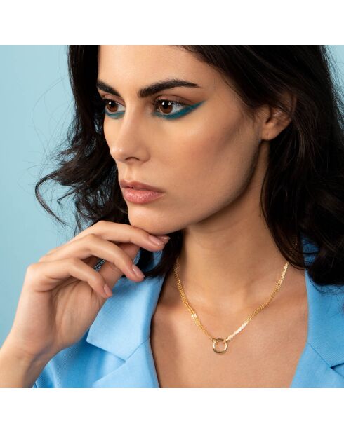 Collier Round or jaune