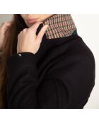 Rechte jas van Senlis in marineblauwe wollen stof