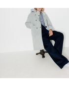 Großer übergroßer Caussade-Parka aus hellgrauem Ripstop-Stoff