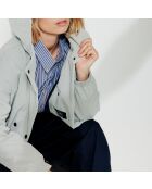 Großer übergroßer Caussade-Parka aus hellgrauem Ripstop-Stoff