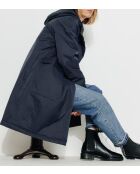 Großer, marineblauer Parka aus Ripstop-Stoff von Caussade