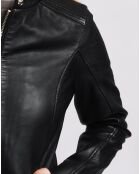 Schwarze Appoline-Lederjacke