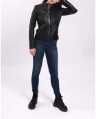 Schwarze Appoline-Lederjacke