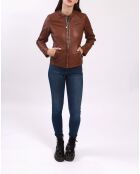 Appoline cognac leren jas