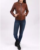 Appoline cognac leren jas