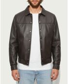 Braune Yan-Lederjacke