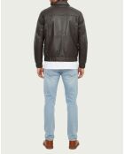 Braune Yan-Lederjacke