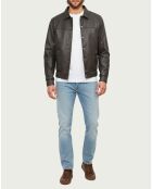 Braune Yan-Lederjacke