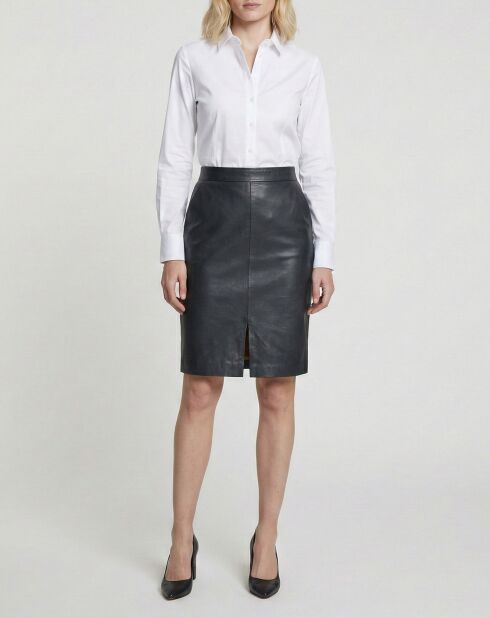 Zwarte leren maxirok van Bangaly