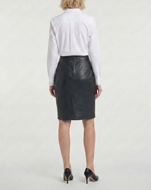 Zwarte leren maxirok van Bangaly