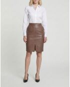 Bangaly cognac leren lange rok