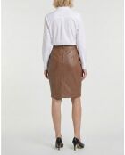 Bangaly cognac leren lange rok