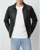 Schwarze Bittum Lederjacke