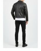 Schwarze Bittum Lederjacke