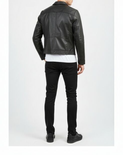 Schwarze Bittum Lederjacke