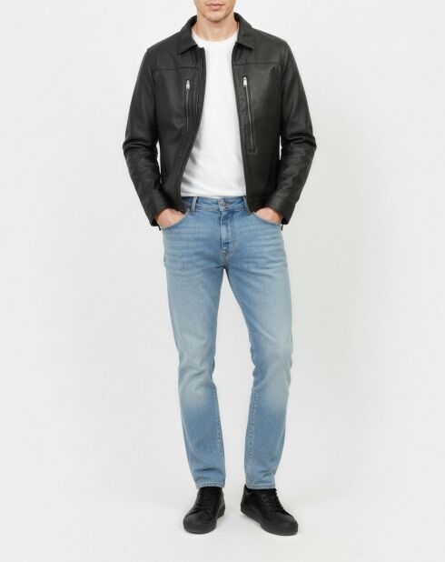 Schwarze Bittum Lederjacke