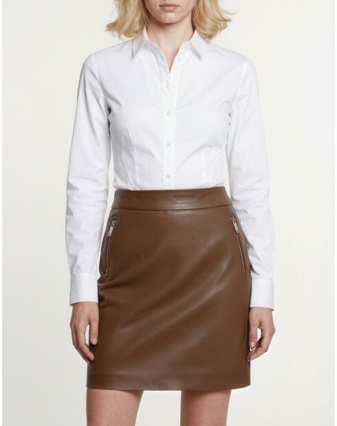 Blana Cognac leren rok