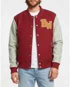 Teddy en Laine & Cuir Char rouge