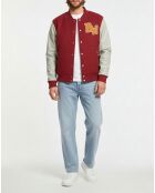 Teddy en Laine & Cuir Char rouge