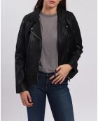 Perfecto en Cuir Brithney noir