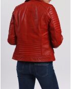 Brithney Red Leather Perfecto