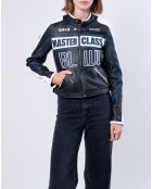 Zwart/wit Fulvia oversized leren jack