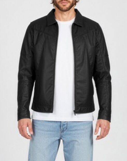 Schwarze Bikerjacke aus Leder für Kinder