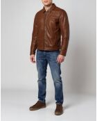 Cognacfarbene Lederjacke Micky