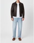 Dunkelbraune Micky Lederjacke