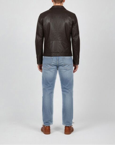 Dunkelbraune Micky Lederjacke