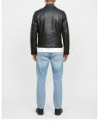 Schwarze Zachary Lederjacke