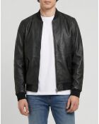 Giacca Theo in pelle nera