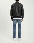 Giacca Theo in pelle nera