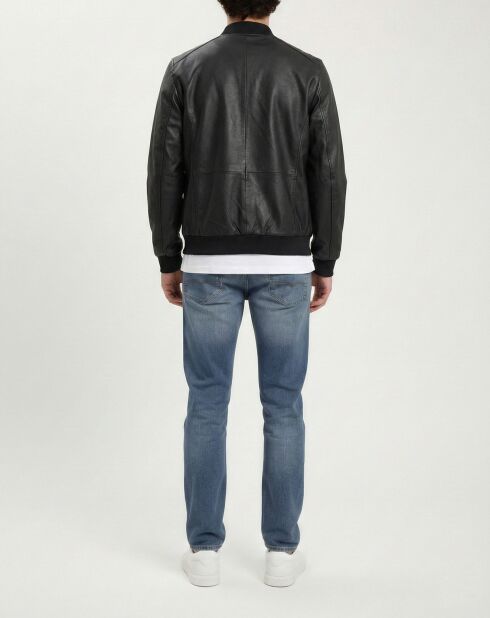 Giacca Theo in pelle nera