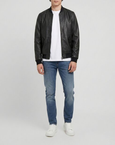 Giacca Theo in pelle nera