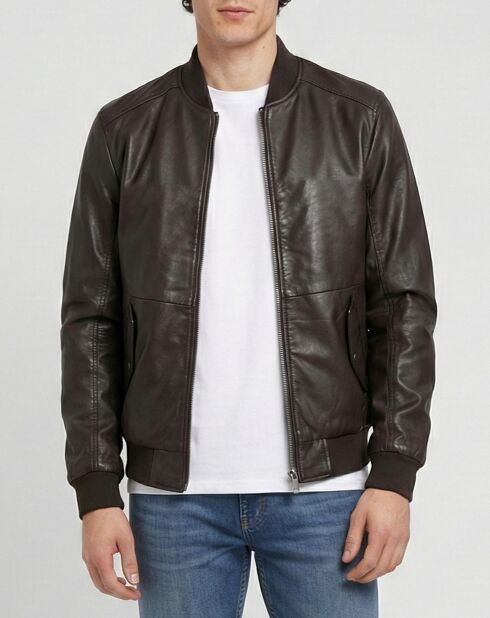 Braune Lederjacke Theo