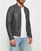 Chance vintage zwarte leren jas