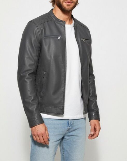 Chance vintage zwarte leren jas