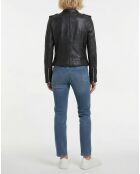 Giacca in pelle nera Chaya