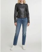 Giacca in pelle nera Chaya