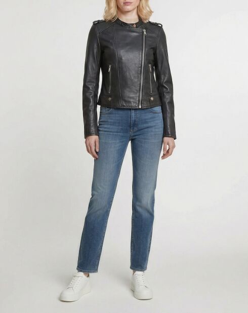 Giacca in pelle nera Chaya