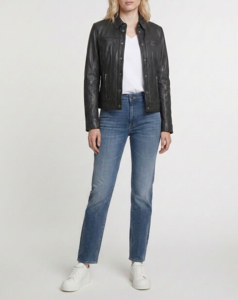 Schwarze Isia Lederjacke