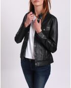 Veste en Cuir Chris noire